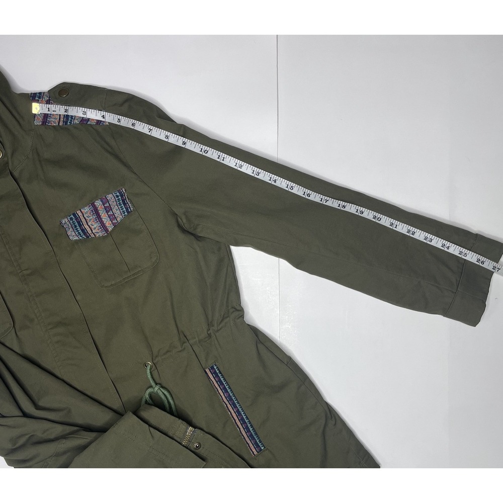 Crescent Anorak Jacket Military Cargo Jacket Olive Size L Embroidered Cotton NWT - Picture 13 of 13